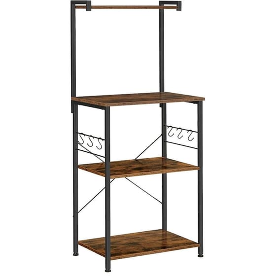Ραφιέρα Vasagle Kks023b01 από Μοριοσανίδα/Μέταλλο 60x40x134 cm - Καφέ/Μαύρο image 0
