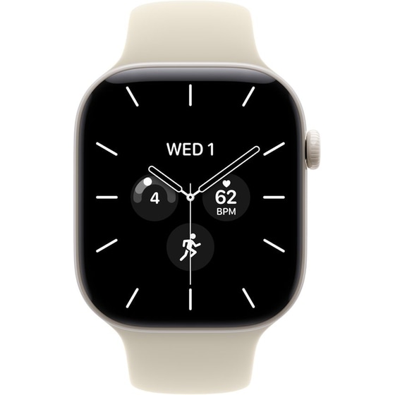 Apple Watch Series 12 GPS + Cellular 46mm Pearl White Ceramic Case with Sand Sport Band - S/M image 2