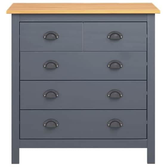 Vidaxl Συρταριέρα Hill Range Γκρι 79x40x80 Εκ. Από Μασίφ Ξύλο Πεύκου image 3