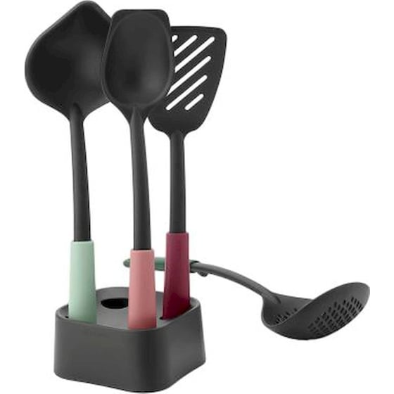 Σετ Κουτάλες Κουζίνας Brabantia Tasty+ 123184 με Βάση - Πολύχρωμες image 2