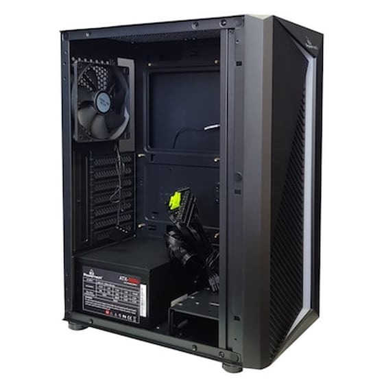 Κουτί Desktop Powertech PT-848 Tempered Glass 500W - Μαύρο image 2