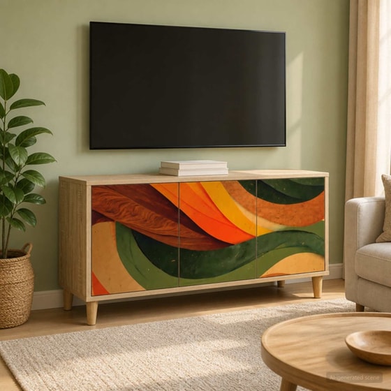 Έπιπλο Τηλεόρασης VidaXL BONN 102 x 33 x 50 cm - Sonoma Δρυς image 2