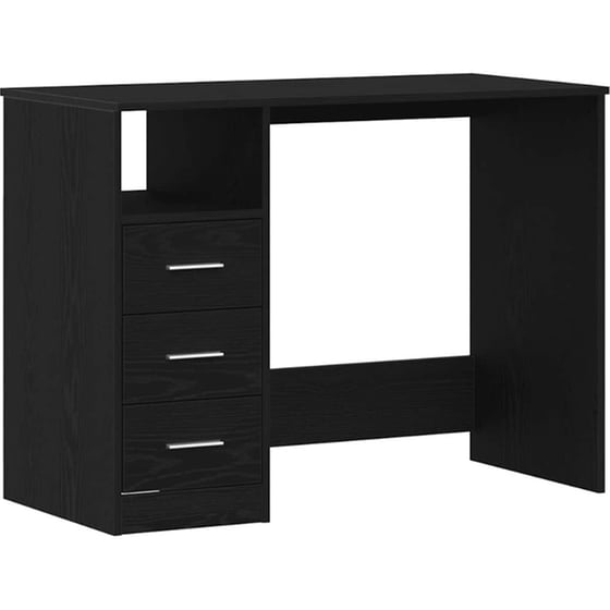 Γραφείο VidaXL με Συρτάρια από Τεχνητό Ξύλο 102x50x76 cm - Μαύρη Δρυς image 0