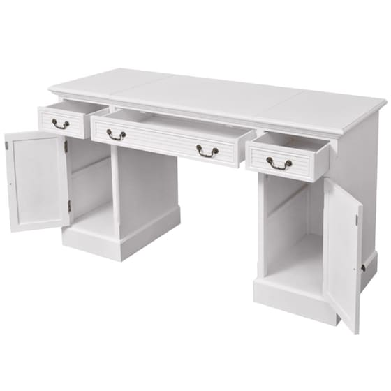 Γραφείο με Συρτάρια VidaXL από MDF 140x48cm - Λευκό image 3