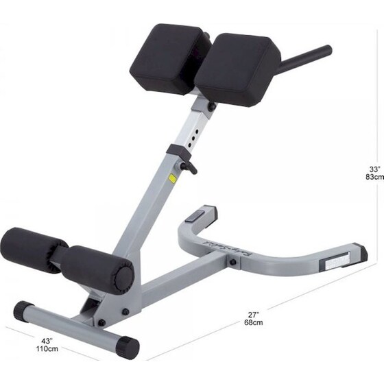 Ραχιαίων Πάγκος Γυμναστικής Body-Solid Back Hyperextension GHYP45 125x65x90cm - Γκρι/ Μαύρο image 2