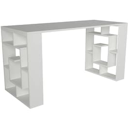 Γραφείο Βιβλιοθήκη Welhome από Μελαμίνη 140x60cm - Λευκο