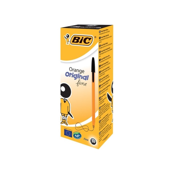 Στυλό Διαρκείας Orange Fine BIC Πορτοκαλί (20 Τεμάχια) image 0