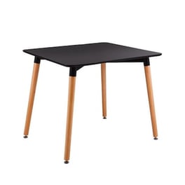 Τραπέζι Τραπεζαρίας 80x80x73 cm C9411 - Μαύρο/Καφέ