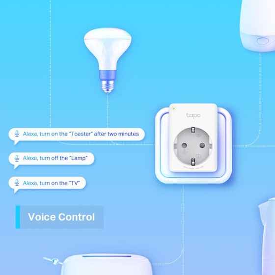 Έξυπνη πρίζα ρεύματος TP-Link Tapo P100 με Wi-Fi, Bluetooth 2300W image 5