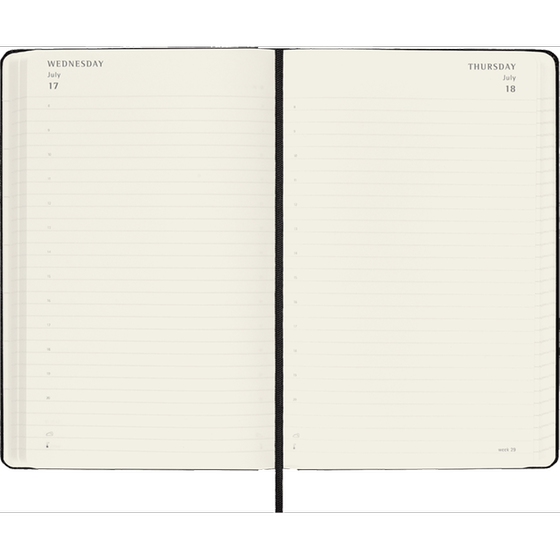 Ακαδημαϊκό Ημερολόγιο Ημερήσιο Moleskine 2024-25 18Μ Large Black Hard image 2