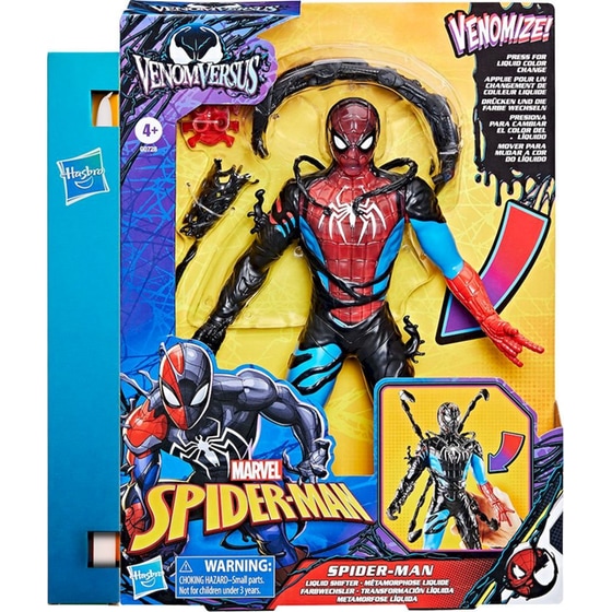 Παιχνιδολαμπάδα Hasbro Φιγούρα Marvel Spiderman Venomversus Liquid Shifter με Αξεσουάρ (27cm) image 0