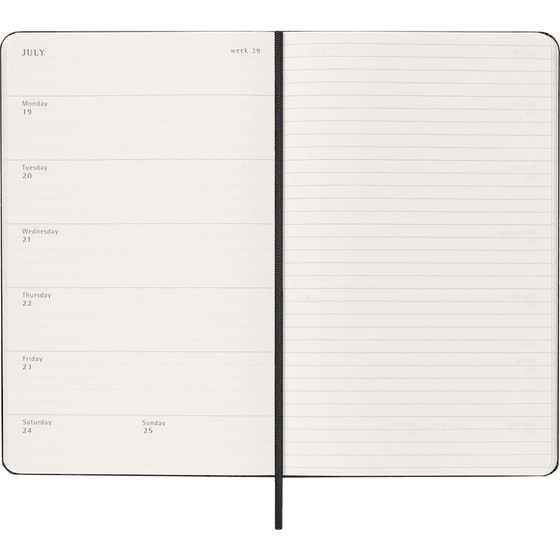 Ημερολόγιο Εβδομαδιαίο 2027 Moleskine 18Μ L Hardcover Μαύρο image 1