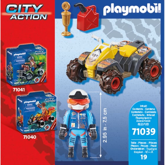 PLAYMOBIL® City Action Οδηγός αγώνων με γουρούνα 4x4 (71039) image 1