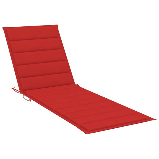 Ξαπλώστρα VidaXL από Μπαμπού 200x65x30-87 cm - Κόκκινη/Καφέ image 4