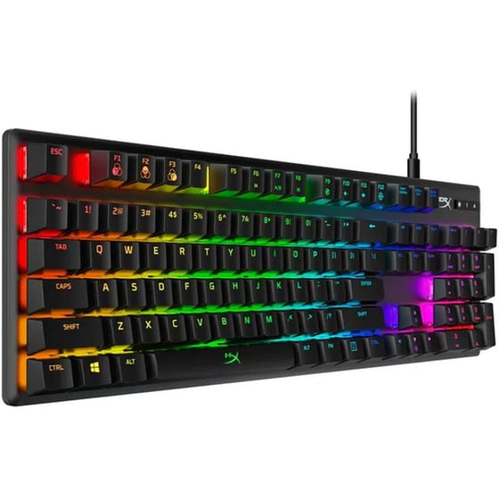 HyperX Alloy Origins PBT HX Red Gaming Μηχανικό Ενσύρματο Full Size Πληκτρολόγιο με RGB Μαύρο (US) image 1