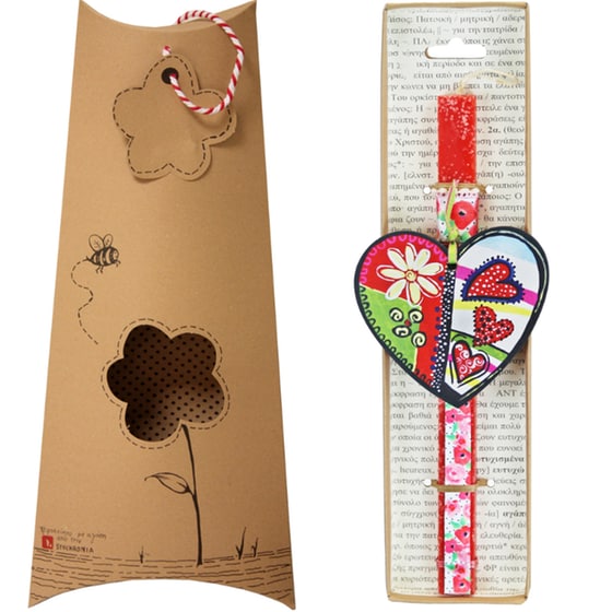 Λαμπάδα SYNCHRONIA Καρδιά Bloom Βεραμάν image 0