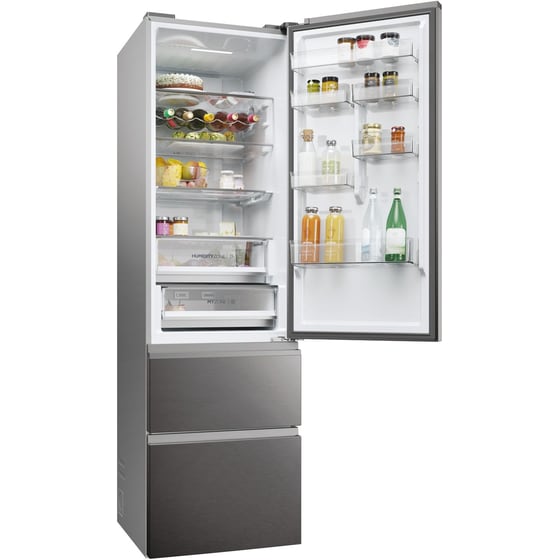 HAIER HTW5620CNMP Total No Frost 414 Lt Dark Inox Ψυγειοκαταψύκτης image 2