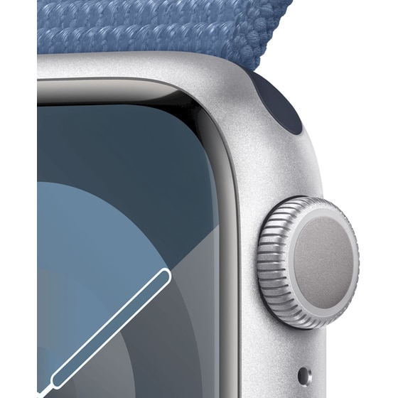 Apple Watch Series 9 Aluminium Silver GPS 41mm - Storm Blue Sport Loop image 2