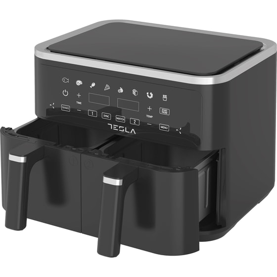 TESLA AF900BSD 2400 W με Αποσπώμενο Διπλό Κάδο 9 L Μαύρη φριτέζα Αέρος image 2