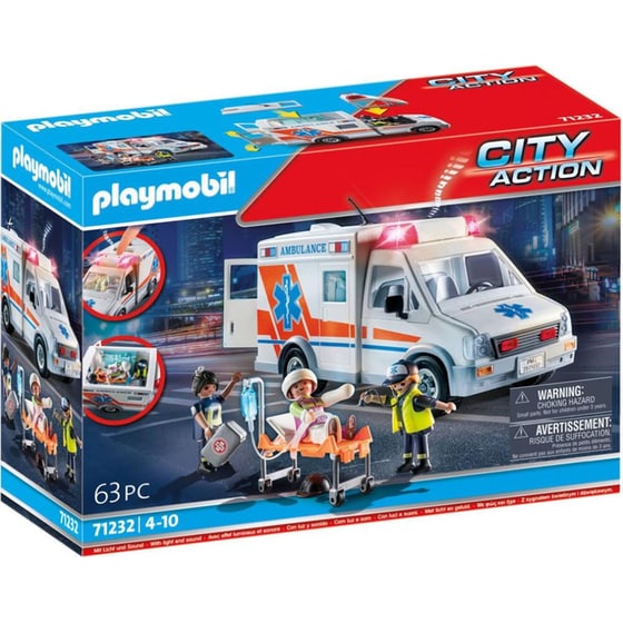 Playmobil Ασθενοφόρο Με Διασώστες (71232) image 0