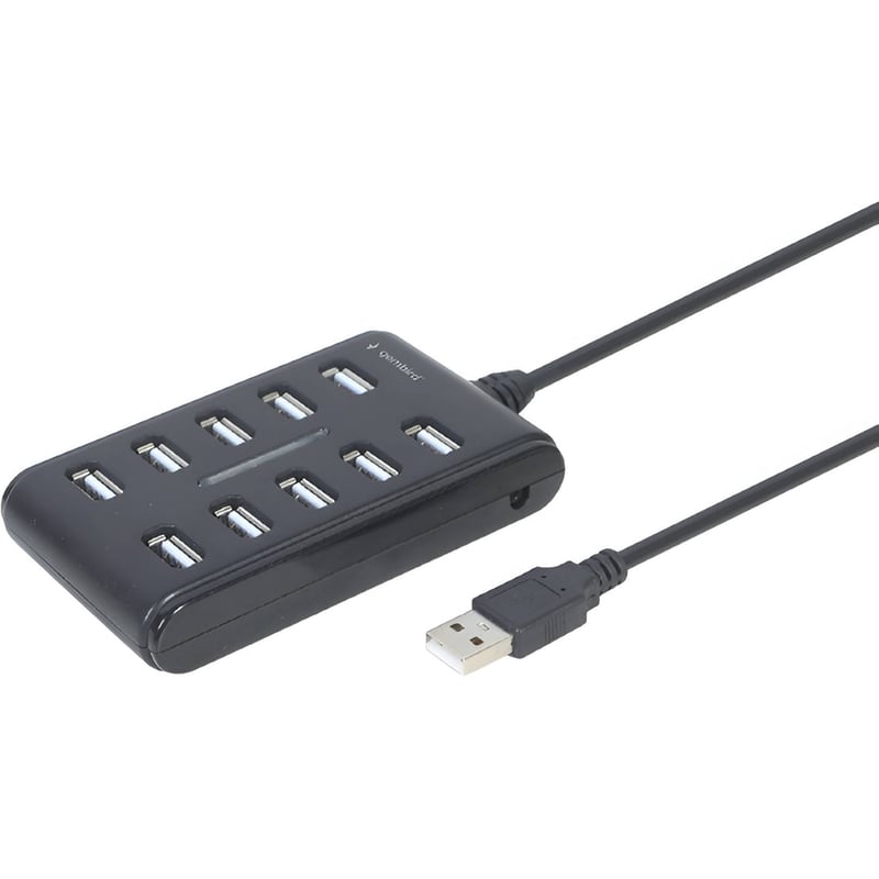 GEMBIRD Gembird UHB-U2P10P-01 USB Hub 10-Port USB 2.0 συμβατό με USB-A