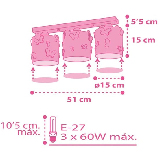 Παιδικό Φωτιστικό Οροφής Ango Butterfly 62143 image 1