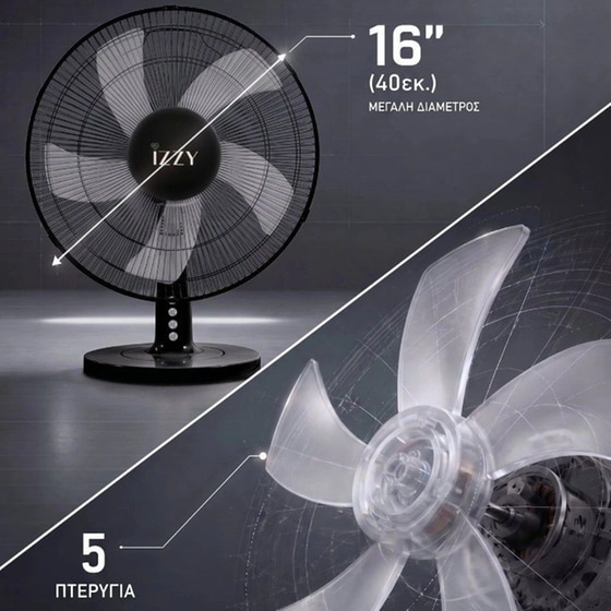 IZZY IZ-9023 Ανεμιστήρας Επιτραπέζιος 50 W 40 cm image 4