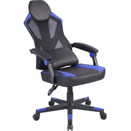 Καρέκλα Γραφείου/ Gaming 24Mall Krafton Pro από Ύφασμα Mesh -Μαύρο/ Μπλε image 5