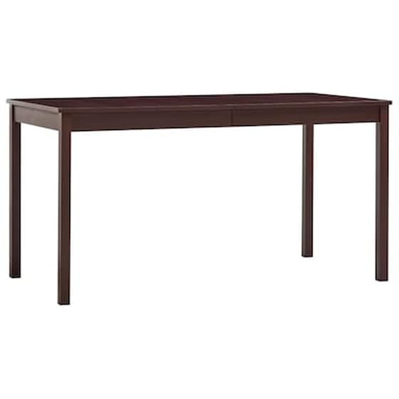Τραπεζαρία Vidaxl από Ξύλο Πεύκου 140x70x73 cm - Σκούρο Καφέ image 0