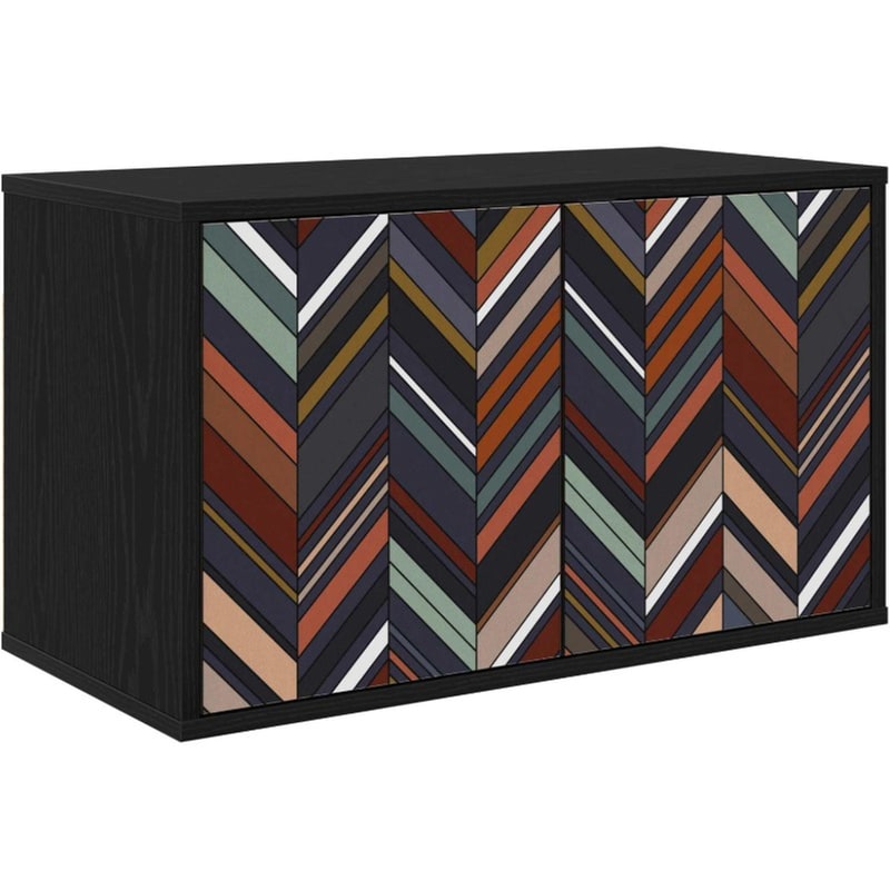 Έπιπλο Τηλεόρασης VidaXL OMMEN Επιτοίχιο 69 x 33 x 40 cm - Μαύρη Δρυς