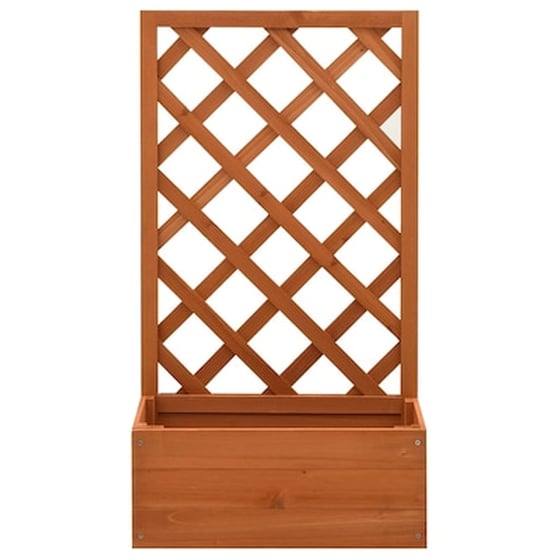 Vidaxl Γλάστρα Κήπου Με Καφασωτό Πορτοκαλί 50x25x90 Εκ. Ξύλο Ελάτης image 2