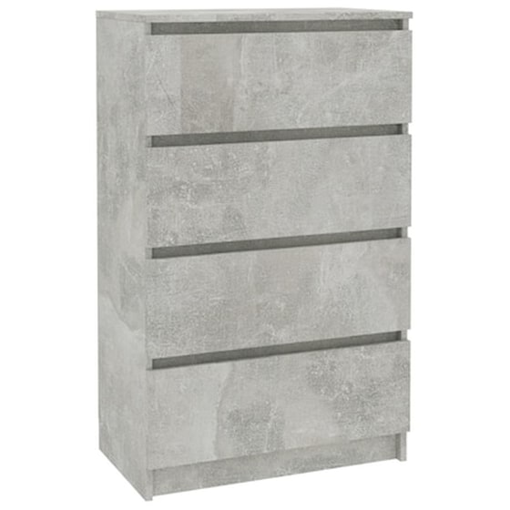 Vidaxl Συρταριέρα Γκρι Σκυροδέματος 60 X 35 X 98,5 Εκ. Από Μοριοσανίδα image 2