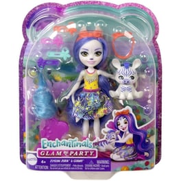 Κούκλα Mattel Enchantimals Glam Party Ζέβρα