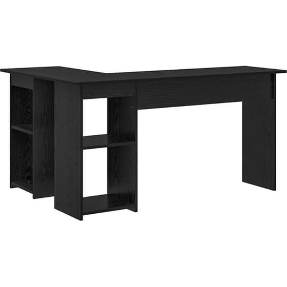 Γραφείο VidaXL από Επεξεργασμένο Ξύλο 142x102x73 cm - Μαύρη Οξιά image 5