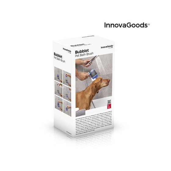 Βούρτσα Μπάνιου Innovagoods Με Λαβή Και Δοχείο Για Κατοικίδια - Γκρι/Μπλε image 1