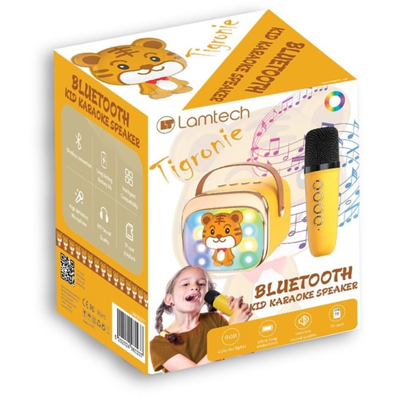Party Speaker Lamtech BT5,4 Kids με Karaoke Rgb - Κίτρινο image 2