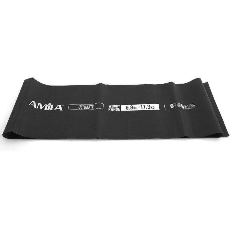 Λάστιχο Γυμναστικής Amila Gym Band 2,5m Πολύ Σκληρό - Μαύρο