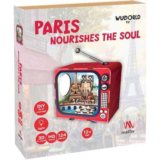 Παζλ 3D Ξύλινο Vintage TV: Paris Nourishes The Soul image 0