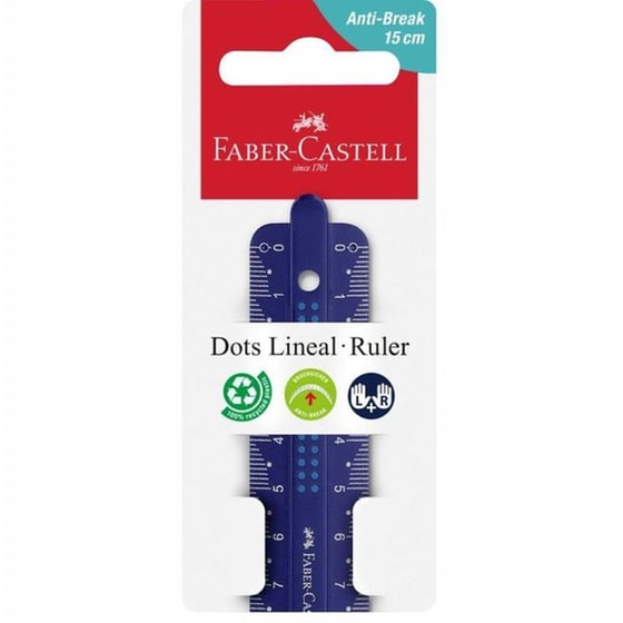 Χάρακας Faber-Castell Dots Breakresistant Μαύρο/Μπλε 30 cm (1 Τεμάχιο) image 4
