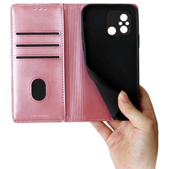 Θήκη Xiaomi Redmi 12C - Vintage Magnet Book Sonique - Ροζ Χρυσό image 3