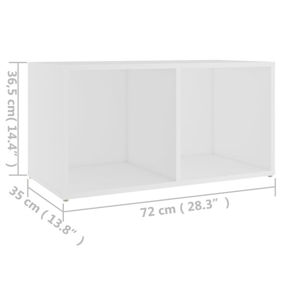 Έπιπλο Τηλεόρασης VidaXL από Μοριοσανίδα 72x35x36.5 cm - Λευκό image 8