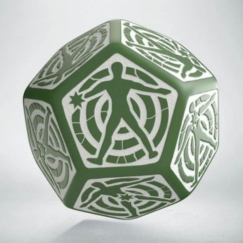 Ζάρι – Rpg Hit Location Die D12 – Green And White