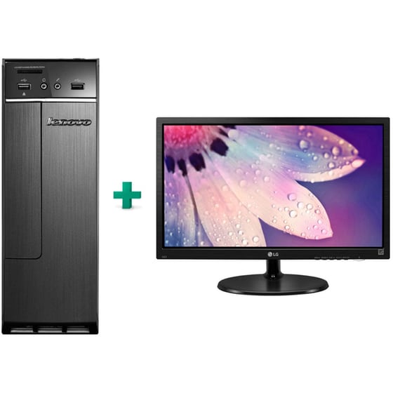 Lenovo H30-05 & Monitor LG 19M38A HD (A4-6210/4GB/1TB/ HD) - Desktop PC image 0