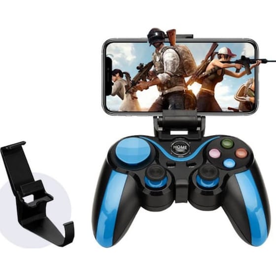S9 Gamepad Ασύρματο για Android & iOS με Υποστήριξη Βάσης για Κινητό Μαύρο/Μπλε image 0