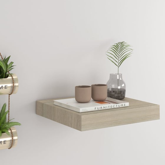 Ράφι Τοίχου VidaXL από Κυψελωτό MDF 23x23.5 cm - Δρυς/Φυσικό image 1