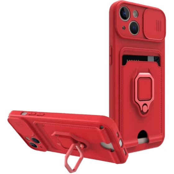 Θήκη Apple iPhone 14 - Bodycell Multifunction - Κόκκινο image 0