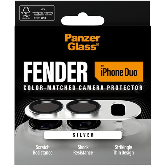 Προστατευτικό καμερών Apple iPhone Duo - PanzerGlass Fender Camera Protector - White image 5