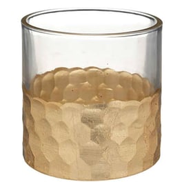 Κηροπήγιο Spitishop A-s 183424 Γυάλινο 15x15 cm - Χρυσό