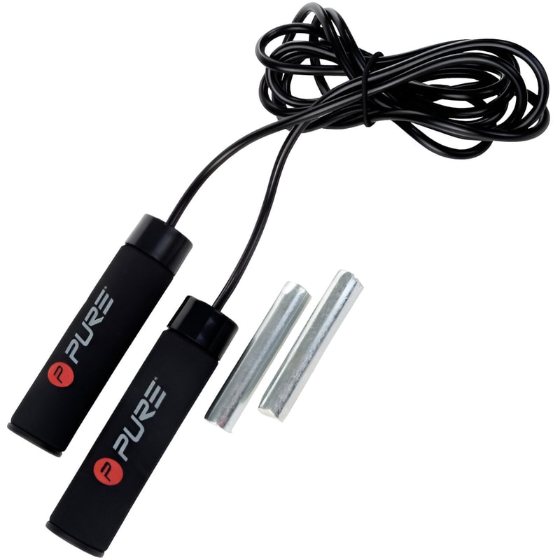 PURE2IMPROVE Σχοινάκι Γυμναστικής Pure2Improve Weighted Jump Rope 285 cm - Μαύρο