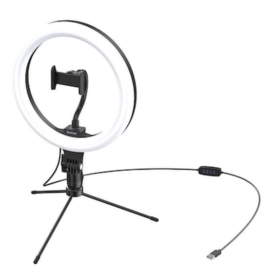 Baseus Live Stream Youtube / Tiktok - Βάση / Τρίποδο Με 10" Light Ring - Black (crzb10-a01) image 3